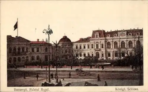 Ak București Bukarest Rumänien, Königliches Schloss