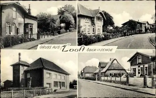 Ak Looft in Schleswig Holstein, Straßenansichten, Gebäude, Siedlung