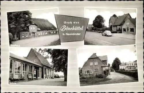 Ak Bönebüttel im Kreis Plön, Gasthaus, Schule