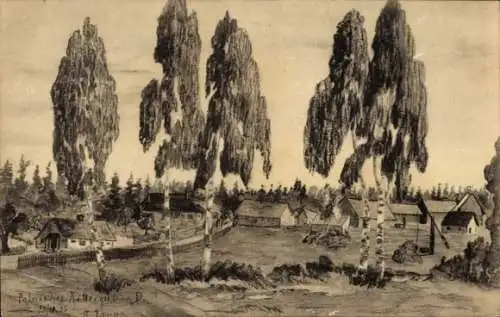 Künstler Ak Janas, Polen, Polnisches Rittergut