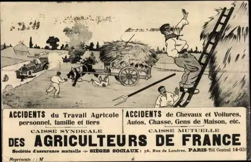 Ak Caisse Syndicale des Agriculteurs de France, Societes d'assurance mutuelle, Paris