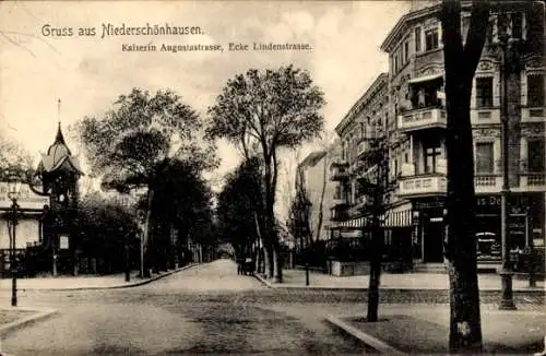 Ak Berlin Pankow Niederschönhausen, Kaiserin Augusta Straße Ecke Lindenstraße