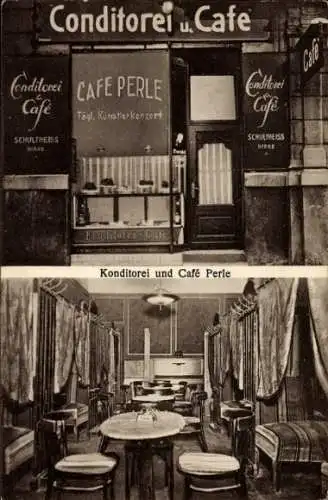 Ak Berlin Prenzlauer Berg, Conditorei und Café Perle, Danziger Straße 31