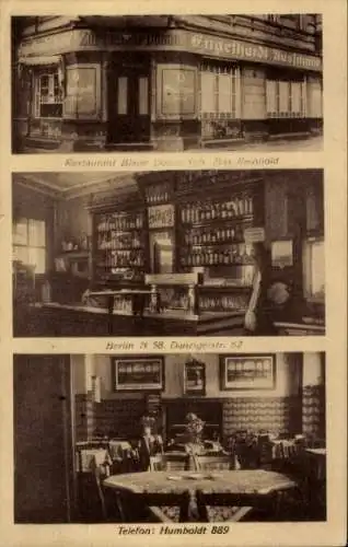 Ak Berlin Prenzlauer Berg, Restaurant Blaue Donau, Danziger Straße 82 Ecke Dunckerstraße