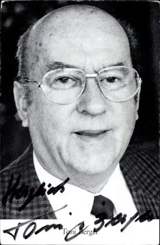 Ak Schauspieler Toni Berger, Portrait, Autogramm