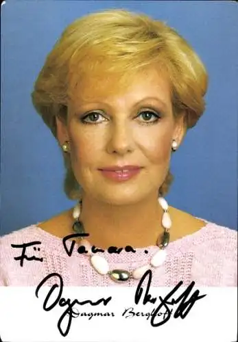 Ak Schauspielerin Dagmar Berghoff, Portrait, Autogramm