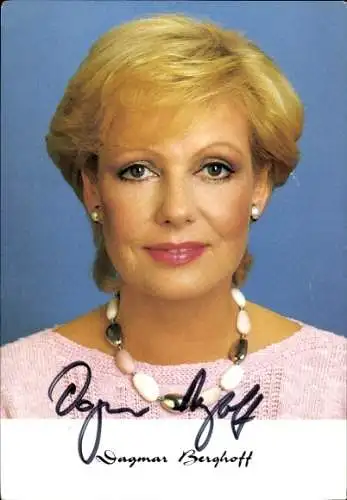 Ak Schauspielerin Dagmar Berghoff, Portrait, Autogramm