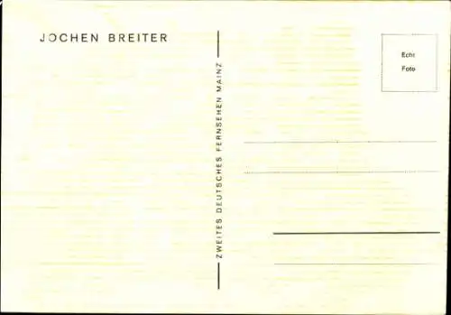 Ak Nachrichtensprecher Jochen Breiter, ZDF, Autogramm