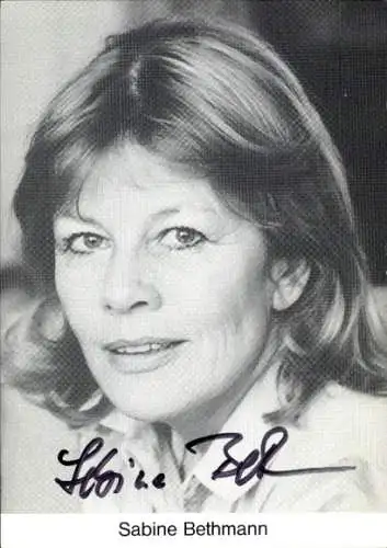 Ak Schauspielerin Sabine Bethmann, Portrait, Autogramm