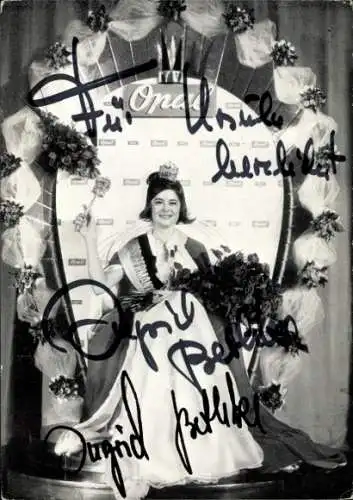 Ak Schauspielerin Ingrid Bethke, Portrait, Werbung Opal, Krönung, Autogramm