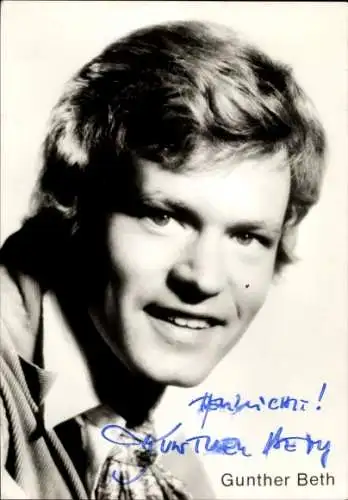 Ak Schauspieler Gunther Beth, Portrait, Autogramm