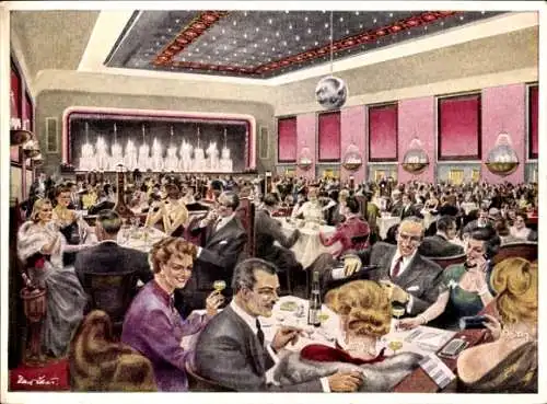 Künstler Ak Berlin Kreuzberg, Ballhaus Resi, Hasenheide 32 - 38