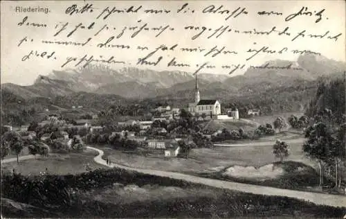 Ak Riedering in Oberbayern, Gesamtansicht