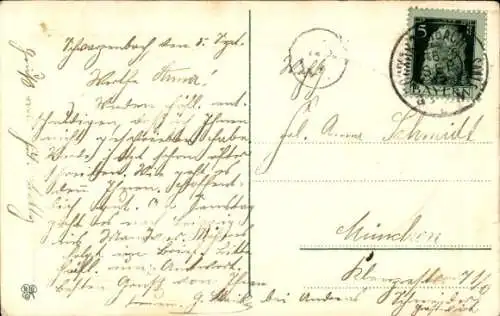 Präge Passepartout Ak Schwarzenbach an der Saale Oberfranken, Gesamtansicht