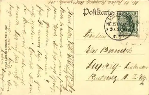 Ak Aue im Erzgebirge Sachsen, Postamt