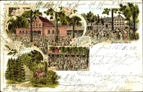 Litho Braunschweig in Niedersachsen, Pawelsches Holz, Gasthaus