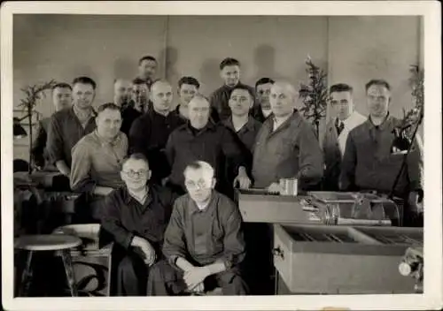 Foto Ak Braunschweig in Niedersachsen, Arbeiter, Firma Franke und Heidecke, 1936