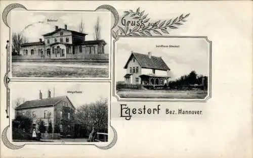 Ak Egestorf Barsinghausen am Deister, Bahnhof, Landhaus