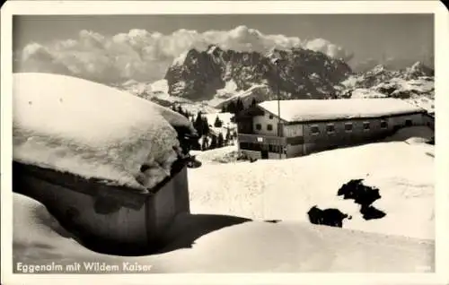 Ak Söll in Tirol,  Wilder Kaiser, Eggenalm, Winter