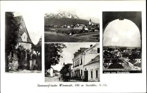 Ak Wiesmath, Panorama, Hauptplatz, Bogenblick, Gebäude, Gasthof