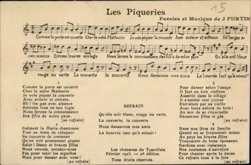 Lied Ak les Piqueries, J. Furtin