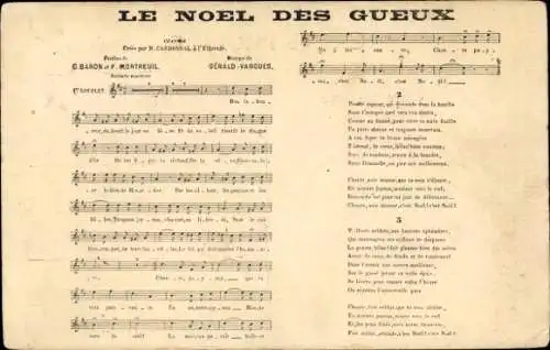 Lied Ak Le Noel des Gueux, G. Baron, F. Mortreuil, Gerald- Vargues