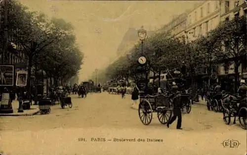 Ak Paris IX, Boulevard des Italians