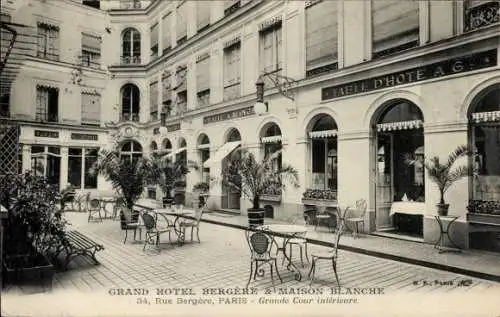 Ak Paris IX., Grand Hôtel Bergere und Maison Blanche