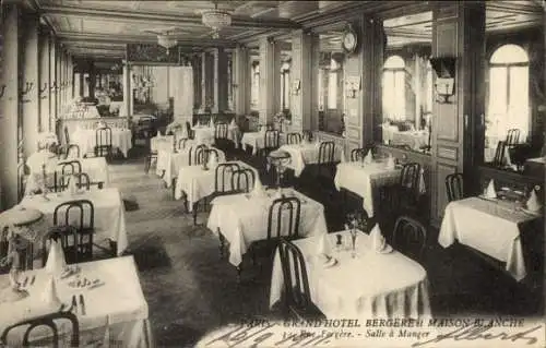Ak Paris IX, Grand Hotel Bergere, Maison Blanche, 34, Rue Bergere, Speisesaal