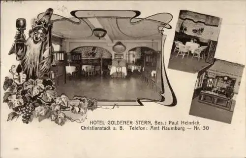Ak Krzystkowice Christianstadt Nowogród Bobrzański Naumburg am Bober Schlesien, Hotel Goldener Stern
