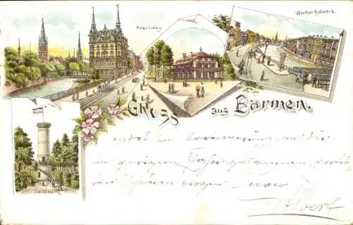 Litho Barmen Wuppertal, Tölleturm, Werther Bollwerk, Neuenweg