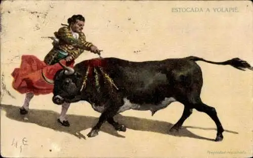 Ak Stierkampf, Volapie Ausfallschritt