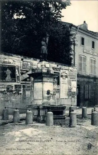Ak Saint Nicolas de Port Meurthe-et-Moselle, Statue Jeanne d'Arc