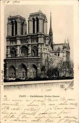 Ak Paris IV Ile de la Cité, Cathédrale Notre Dame