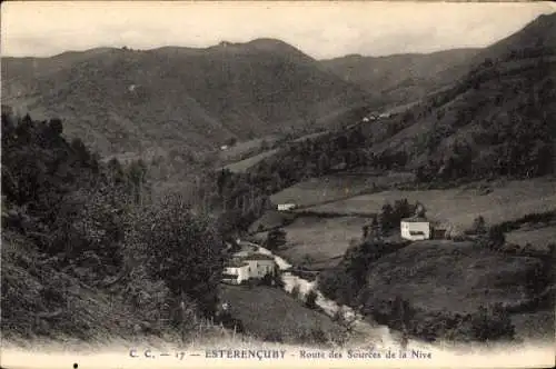Ak Estérençuby Ezterenzubi Pyrénées-Atlantiques, Route des Sources de la Nive