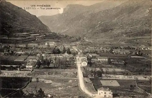 Ak Laruns Pyrénées-Atlantiques, Vue panoramique