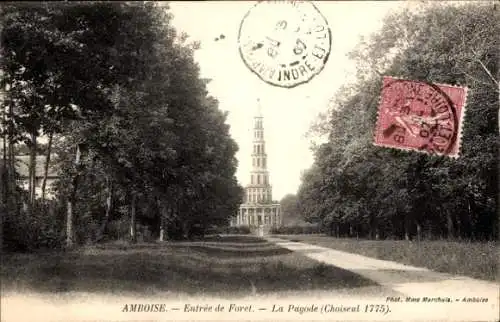 Ak Amboise Indre et Loire, Entree de Foret, Pagode, Choiseul  1775