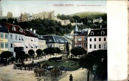 Ak Heidelberg am Neckar, Kornmarkt, Schloss