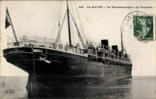 Ak Dampfer La Touraine, CGT, French Line