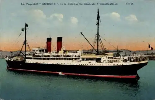 Ak Dampfer Meknès, CGT French Line