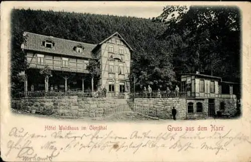 Ak Goslar in Niedersachsen, Hotel Waldhaus im Okertal