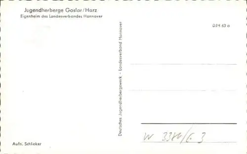 Ak Goslar am Harz, Jugendherberge, Küche, Tagesräume