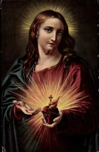 Künstler Ak Battoni, Jesus, Portrait