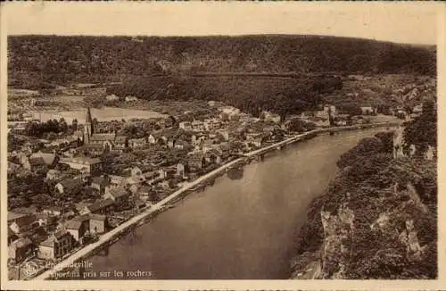 Ak Lustin Profondeville Wallonien Namur, Panorama pris sur les rochers