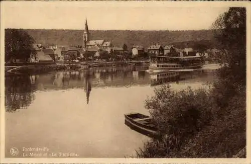 Ak Lustin Profondeville Wallonien Namur, La Meuse et Le Touriste