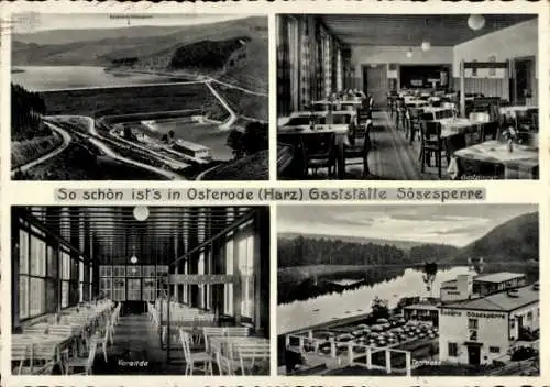 Ak Osterode am Harz, Sösetalsperre, Gaststätte Sösesperre