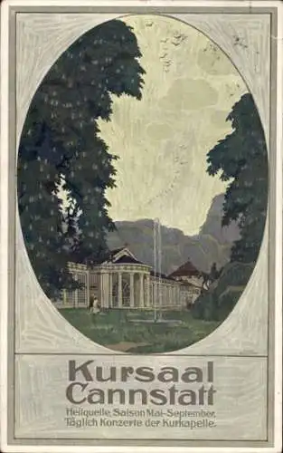 Passepartout Künstler Ak Bad Cannstatt Stuttgart in Württemberg, Kursaal