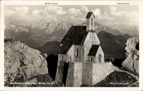 Ak Bayrischzell im Mangfallgebirge Oberbayern, Wendelstein, Wendelsteinkirche, Wilder Kaiser