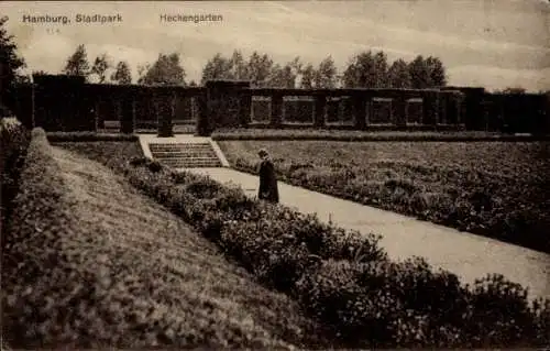 Ak Hamburg Nord Winterhude, Stadtpark, Heckengarten