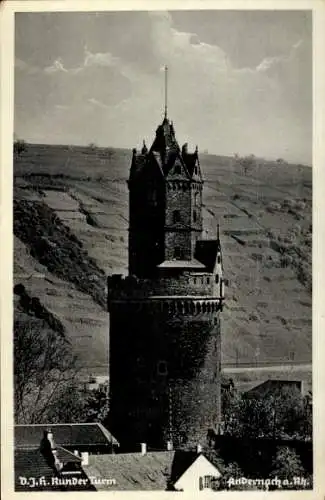 Ak Andernach am Rhein, D.J.H. Runder Turm